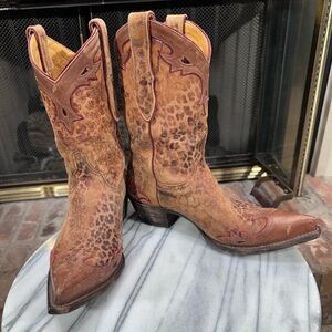 Old Gringo Leopardito Cowboy Boots Sz 10.5